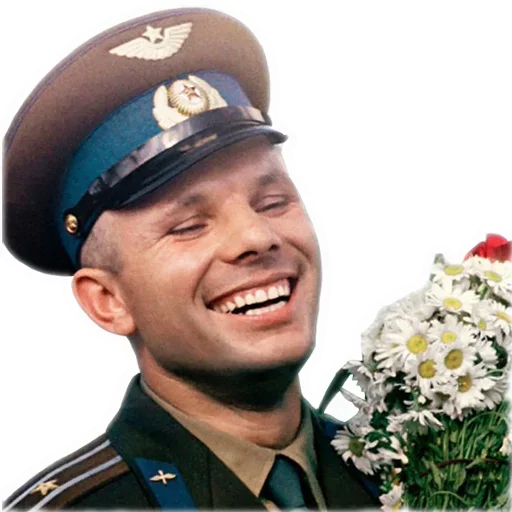 Telegram Sticker «Юрий Гагарин» 💐