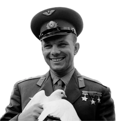 Стикер Telegram «Юрий Гагарин» 🕊