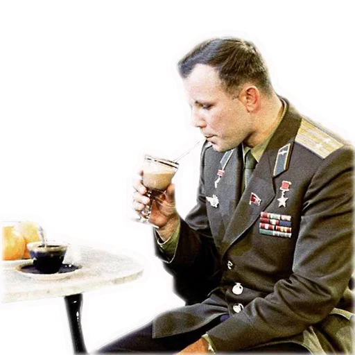 Telegram Sticker «Юрий Гагарин» ☕️