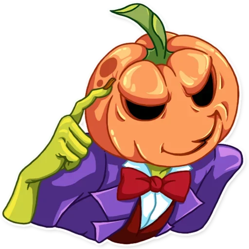 Стикер Telegram «Jack Pumpkin Head» ?
