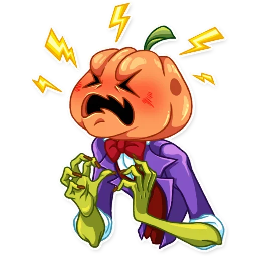 Telegram Sticker «Jack Pumpkin Head» 😵
