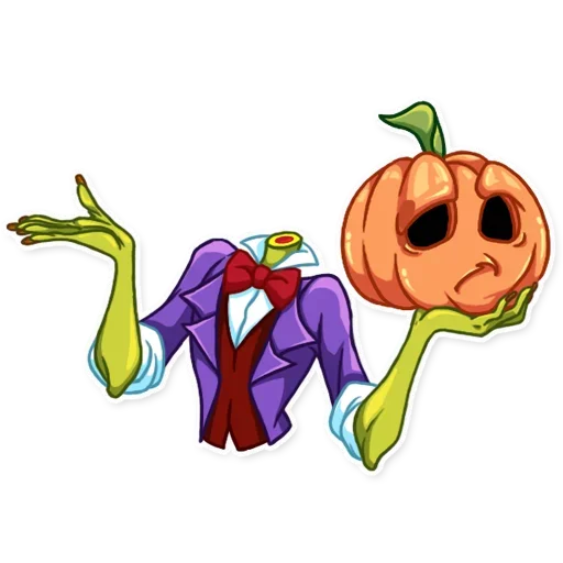 Telegram stiker «Jack Pumpkin Head» 😪
