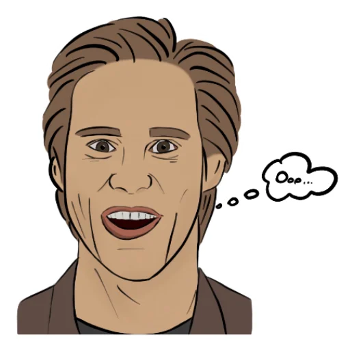 Telegram Sticker «Emotional James Carrey» 😍
