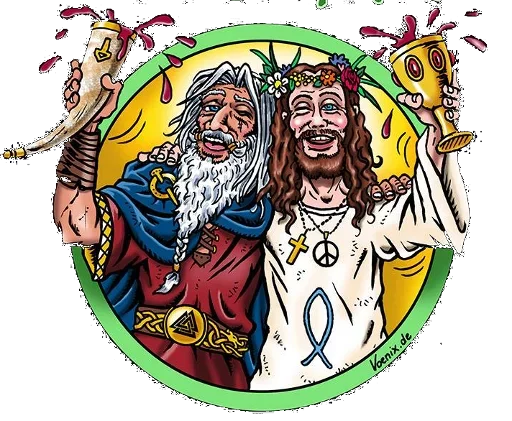 Telegram Sticker «Jesus Funny» 🥂