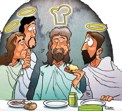 Telegram Sticker «Jesus Funny» 👨‍🍳