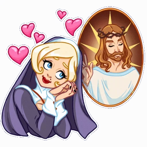 Telegram Sticker «Jesus Funny» 💕