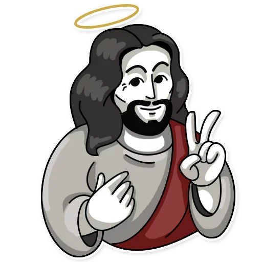 Стикер Telegram «Jesus» ✌
