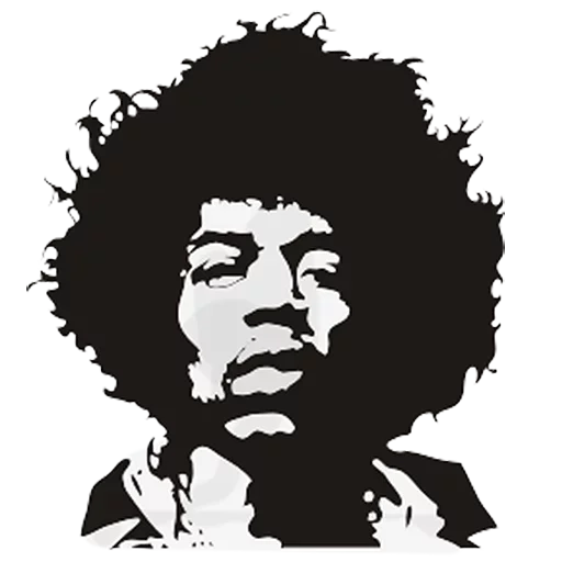 Стікери телеграм Jimi Hendrix
