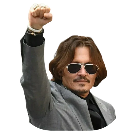 Стикер Telegram «Johnny Depp» ✊