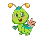 Julia The Caterpillar emoji ✋