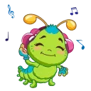 Julia The Caterpillar emoji 🎧