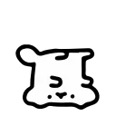 Telegram emoji Just White Cat Emoji