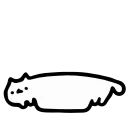 Емодзі телеграм Just White Cat Emoji