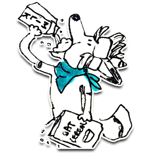 Telegram stiker «Jib Kodi Doodles» 🍎