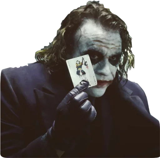 Telegram Sticker «Улыбка Джокера» 🤔
