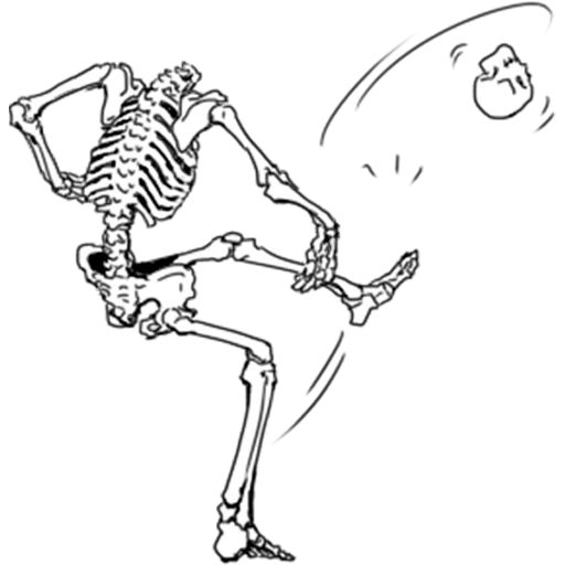 Стікер Telegram «Груда костей | Skulls» 😠