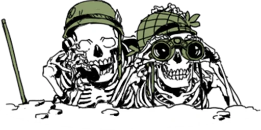 Стикер Telegram «Груда костей | Skulls» 👀