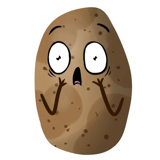 Funny Potato  sticker 😧