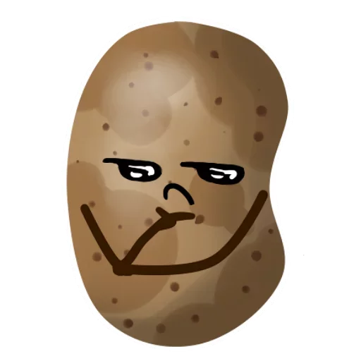 Funny Potato emoji 😐