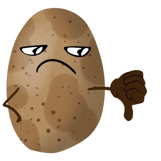 Funny Potato  sticker 👎