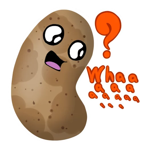 Funny Potato  sticker 😵