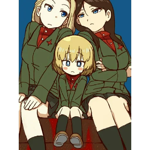 Стікер Katyusha Girls und Panzer 😰