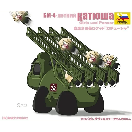 Стікер Katyusha Girls und Panzer 🔫
