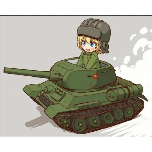 Telegram stiker «Katyusha ("Girls und Panzer") part 7» 🚗