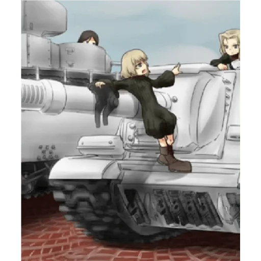 Стикер Telegram «Katyusha ("Girls und Panzer") part 8» 😄