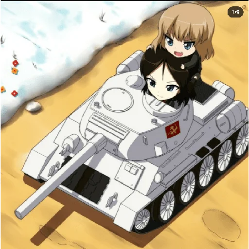 Telegram stiker «Katyusha Girls und Panzer» 🚗
