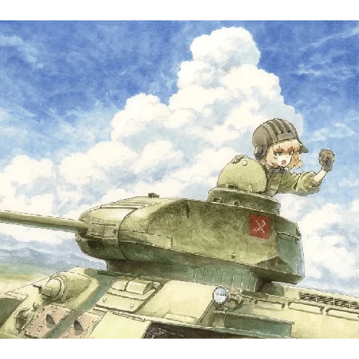 Telegram stiker «Katyusha Girls und Panzer» 😡