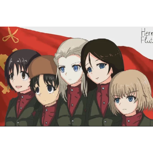 Эмодзи Katyusha Girls und Panzer 🫡