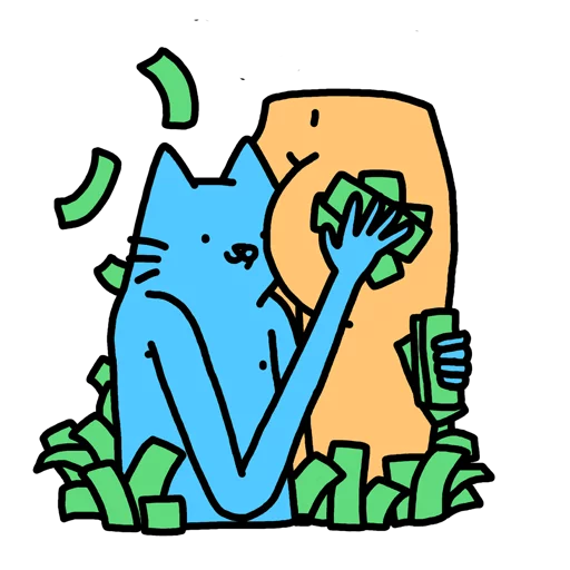 Telegram Sticker «Kat» 💰