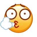 Стікер Kawaii emoji 😮‍💨