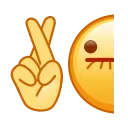 Kawaii emoji stiker 🤞