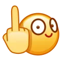 Стікер Kawaii emoji 🖕