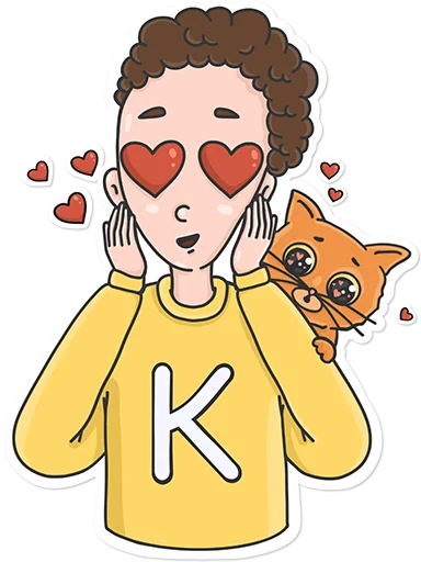 Стікер Telegram «K&Kat» ❤️