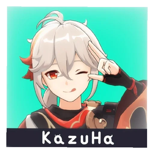 Telegram Sticker «Kazuha» 😝