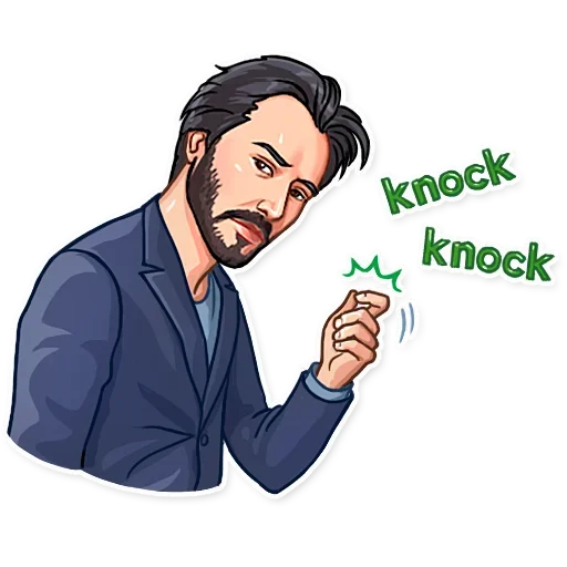 Стикер Telegram «Keanu Reeves Art» 👀