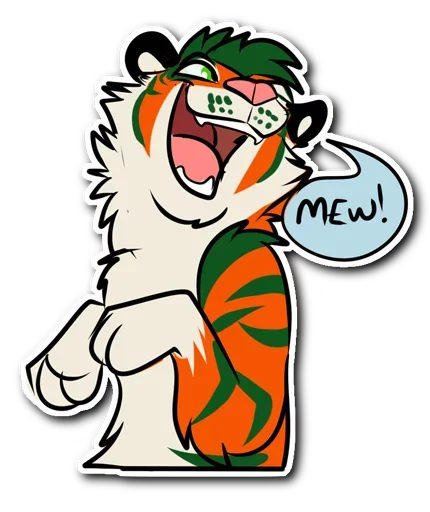 Telegram Sticker «Kiss a Tiger» 😸