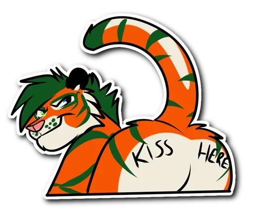 Kiss a Tiger sticker 🖕