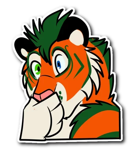 Kiss a Tiger emoji 🤔