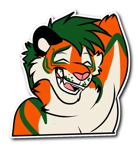 Telegram Sticker «Kiss a Tiger» 🙂