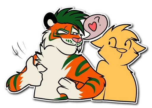 Telegram Sticker «Kiss a Tiger» 😘