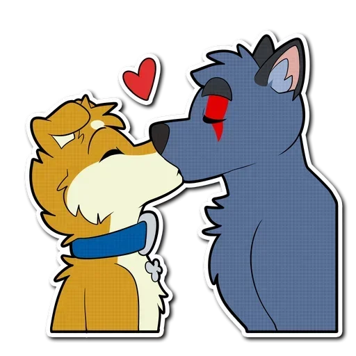 Telegram Sticker «Kisses» 😙