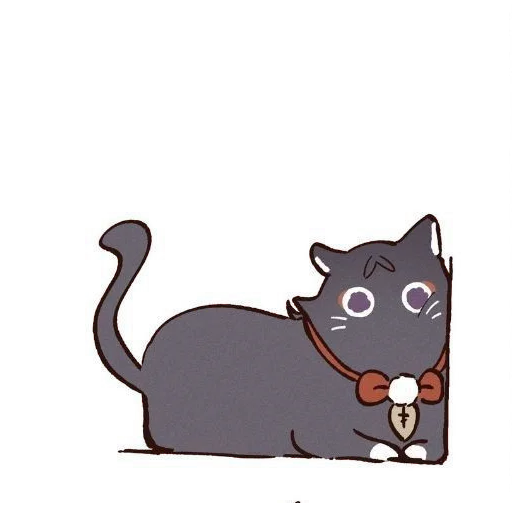 Telegram stiker «Cat Scaramouche» ⬛️