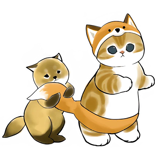 Telegram Sticker «Котята в костюмах» 🦊