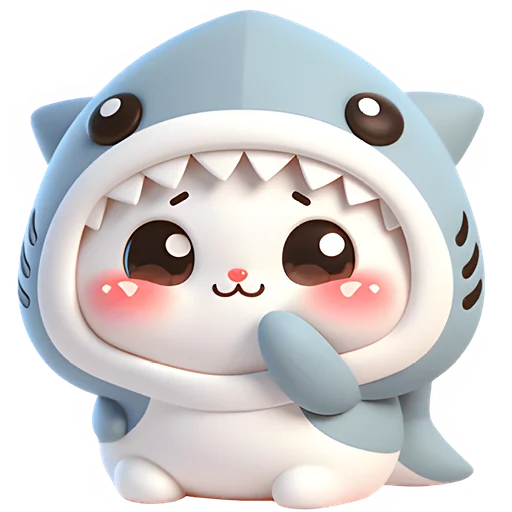 Telegram Sticker «Пушистые акулы » ☺️