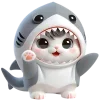 Емодзі телеграм Пушистые акулы