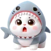 Емодзі Telegram «Пушистые акулы» 😦